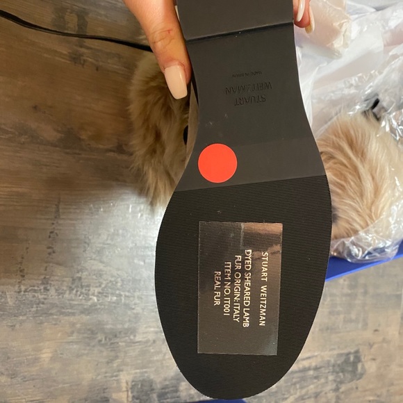 Stuart Weitzman Lamb Fur Wedge Boot - Picture 4 of 11